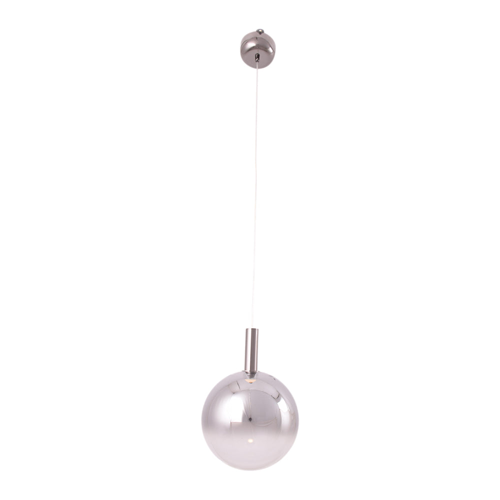 Silver Sphere Pendant Light (LED)