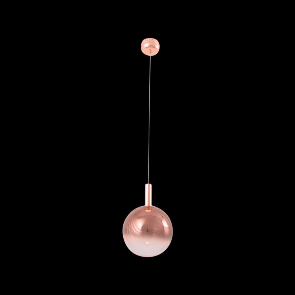 Rose Gold Sphere Pendant Light (LED)