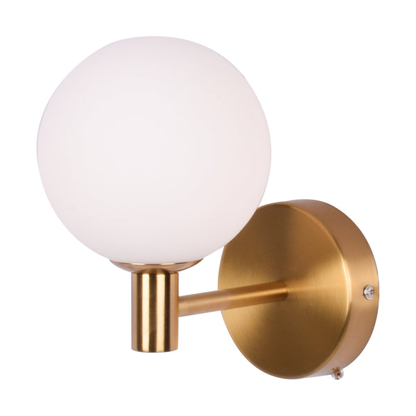 Modern milky sale globe bath sconce