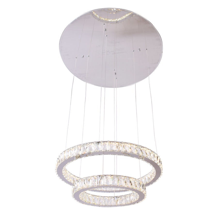 Buy HDC Modern Led Chandelier 3 Rings Hanging Suspension Lamp Round - Warm  White, Gold (Aluminium) Online at Low Prices in India - Amazon.in
